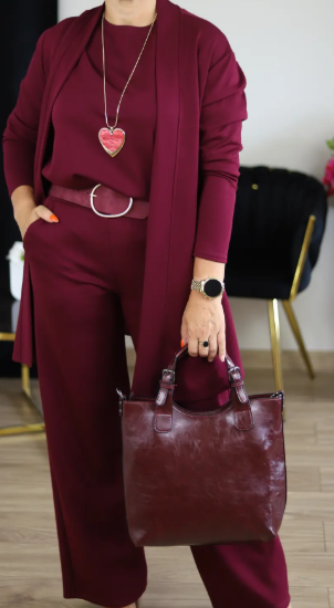 Ensemble 3 pièces élégant comprenant un cardigan long, un haut et un pantalon🔥