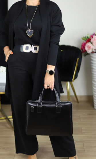 Ensemble 3 pièces élégant comprenant un cardigan long, un haut et un pantalon🔥