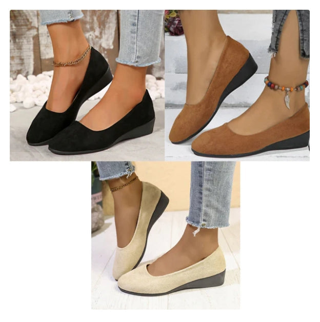 đ„Dernier jour 59% de rĂ©duction--Chaussures ĂlĂ©gantes et LĂ©gĂšres à Talon CompensĂ© Bas AntidĂ©rapant
