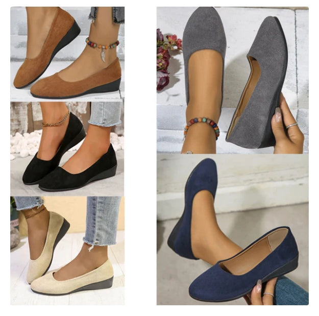 đ„Dernier jour 59% de rĂ©duction--Chaussures ĂlĂ©gantes et LĂ©gĂšres à Talon CompensĂ© Bas AntidĂ©rapant
