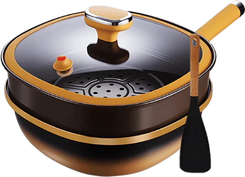 🍳🔥Livraison gratuite🔥 Casserole Anti-Adhésive en Alliage de Titane 12 Pouces - Cuisson Saine sans Produits Chimiques, Poignées Froides et Lavable au Lave-Vaisselle 🔥📦