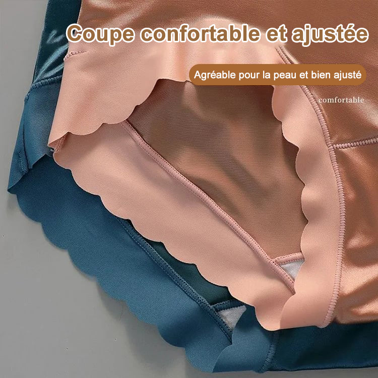 Culotte Gainante Sans Couture en Soie Glacée Satinée de Luxe