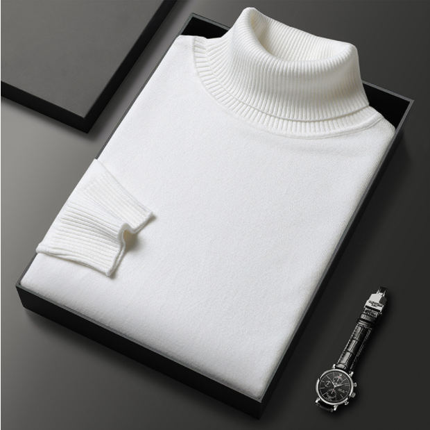 ✨Nouvel Arrivage✨ Pull en cachemire Premium de couleur unie pour hommes - Achetez-en deux et bénéficiez de la livraison gratuite