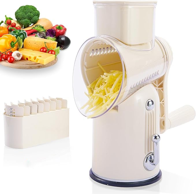 Râpe à Légumes à Manivelle Rotative Multifonction 5-en-1 pour la Maison🔥LIVRAISON GRATUITE🔥