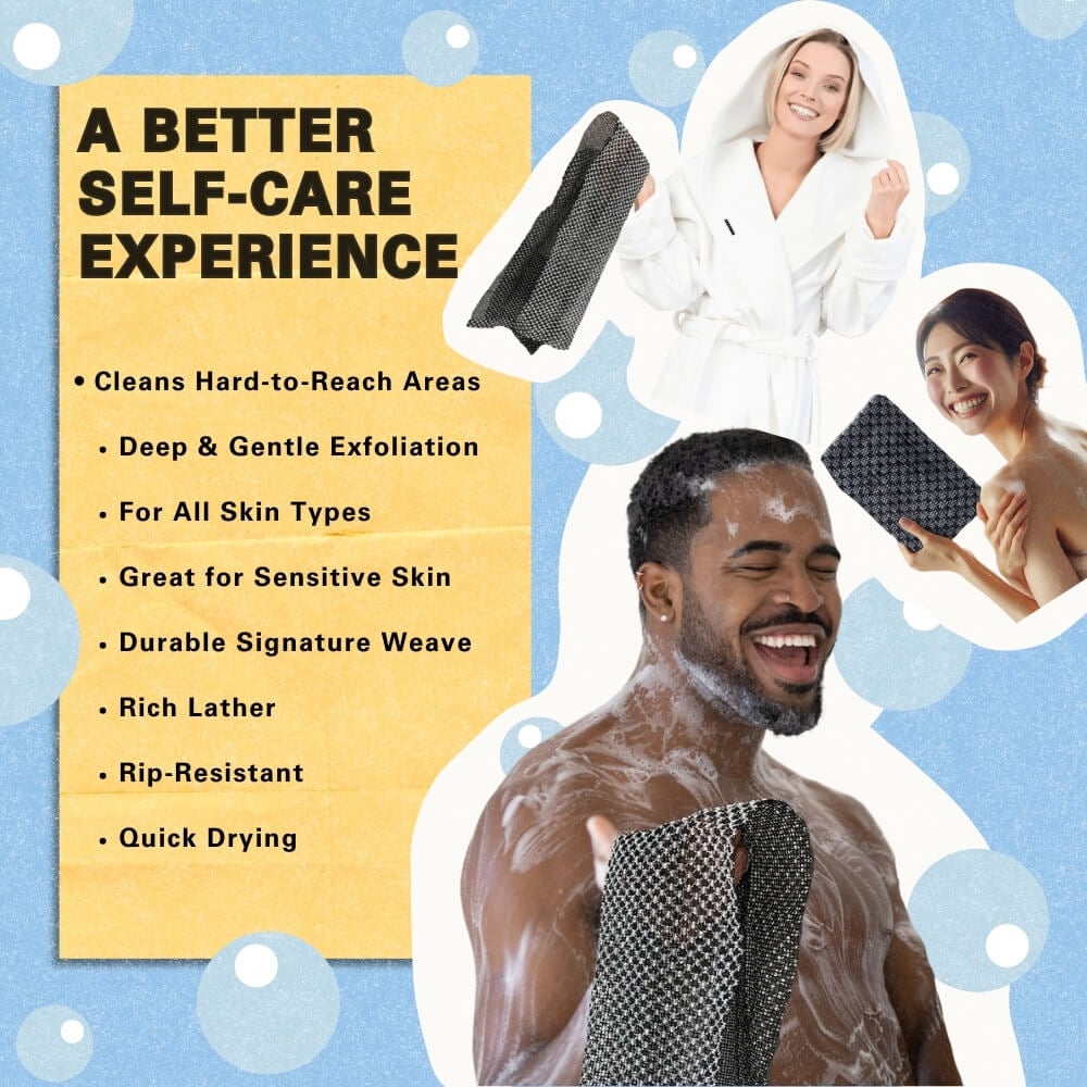 🔥Achetez-en 1 obtenez-en 1 gratuitement 🧼Serviette de douche exfoliante antibactérienne🚿