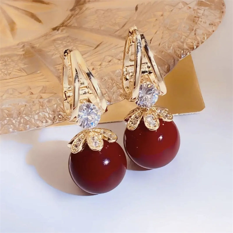 💎60% Réduction✨Boucles d'oreilles pendantes en perles étincelantes pour femmes