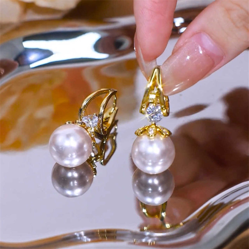 💎60% Réduction✨Boucles d'oreilles pendantes en perles étincelantes pour femmes