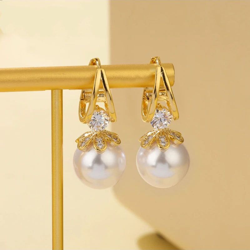 💎60% Réduction✨Boucles d'oreilles pendantes en perles étincelantes pour femmes