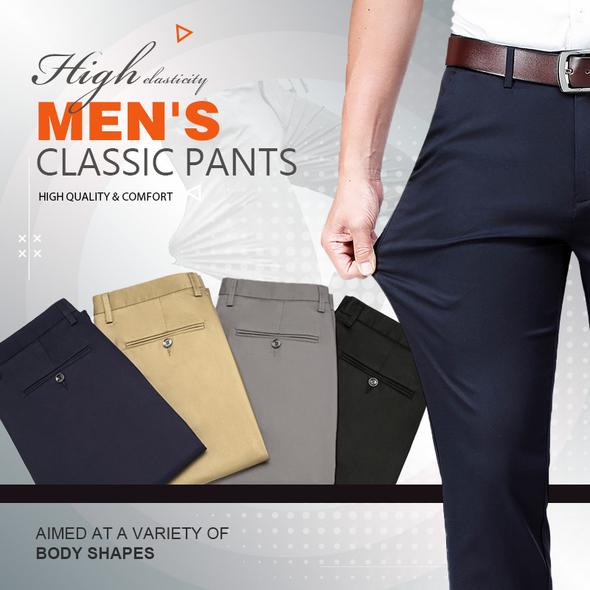 (ACHETEZ-EN 2 POUR LA LIVRAISON GRATUITE) Pantalon classique pour hommes à bonne élasticité