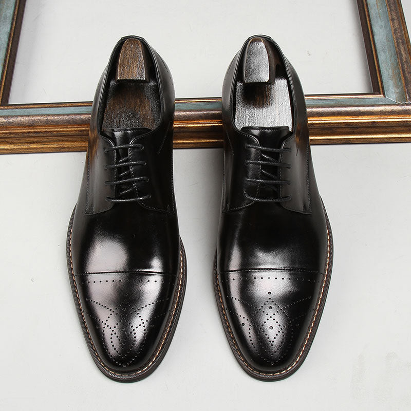 Chaussures En Cuir Véritable Haut De Gamme Pour Hommes Paul™, Superbement Sculptées