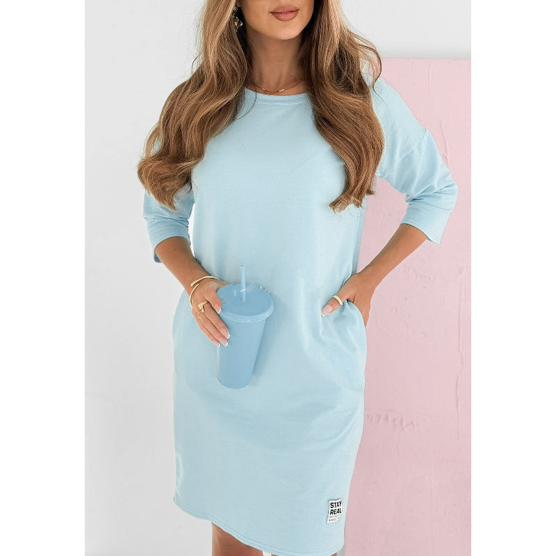 🌸Spécialités Printemps🌸 Robe col rond manches 3/4 avec poches