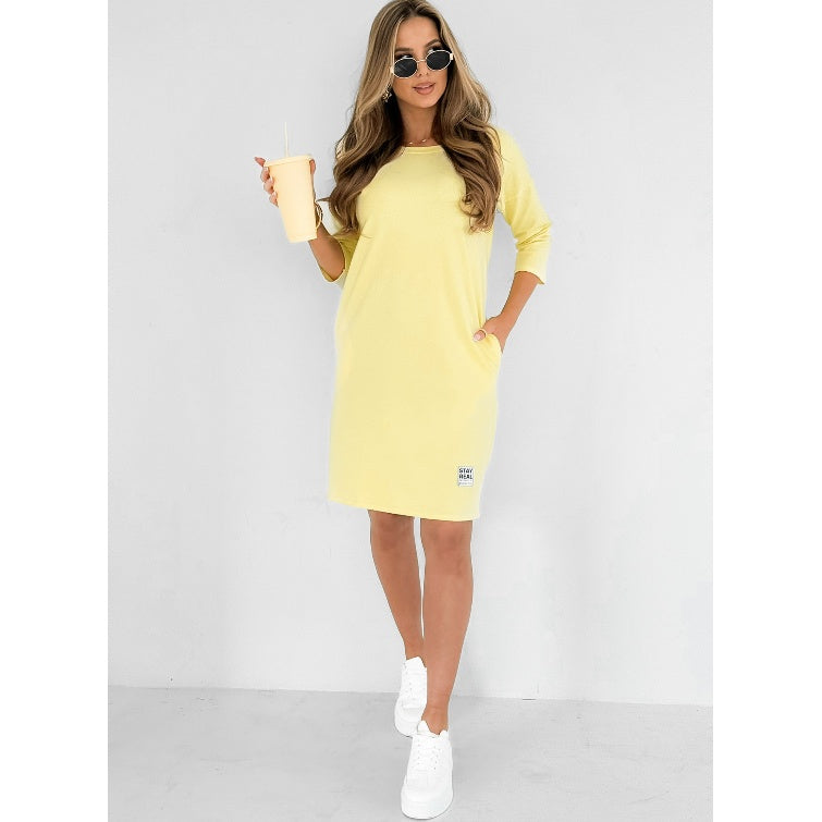🌸Spécialités Printemps🌸 Robe col rond manches 3/4 avec poches