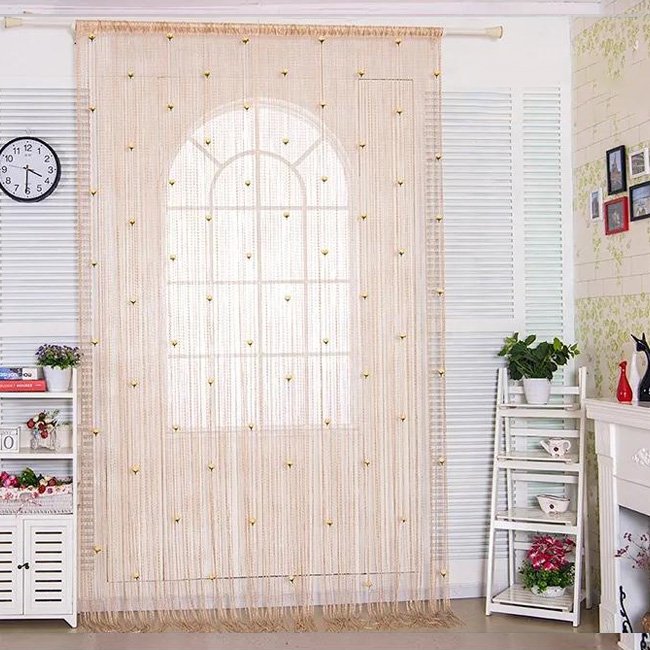 Rideau De Porte à Fleurs Roses