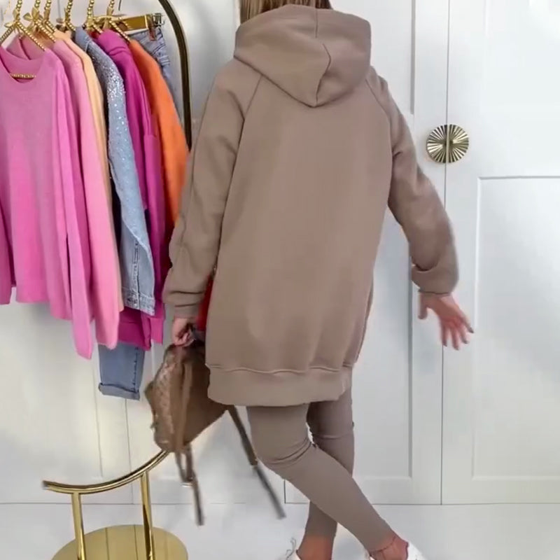 Ensemble élégant composé d'un sweat à capuche et d'un pantalon pour femmes🔥Achetez 2 livraisons gratuites