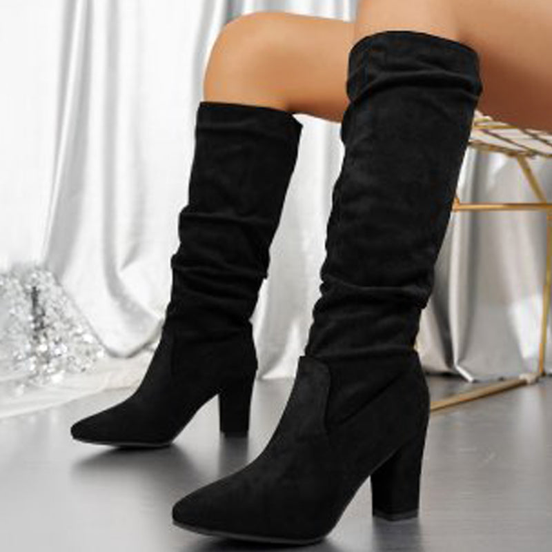 👢 Bottes à Talons Hauts pour Femmes - Design Élégant et Confortable pour Tenue de Soirée ou Bureau, Semelle Anti-Dérapante 💃✨