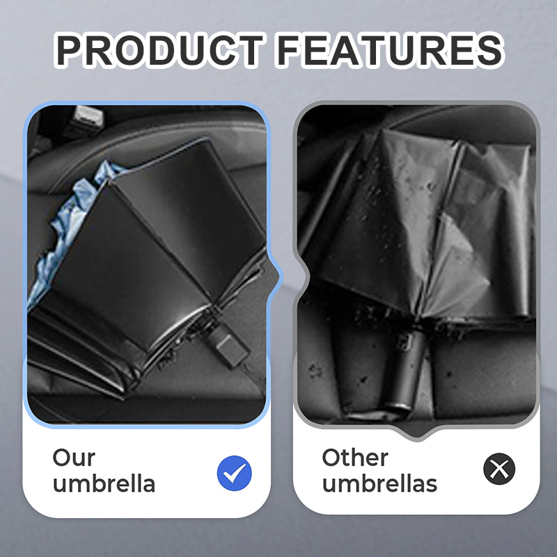 ☔ Grand parapluie pliable et résistant au vent à 12 baleines