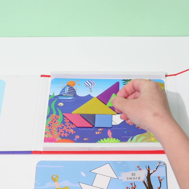 🌟Améliorer les capacités de réflexion des enfants - Ensemble de puzzles magnétiques Tangram pour enfants - 🎁Le meilleur cadeau
