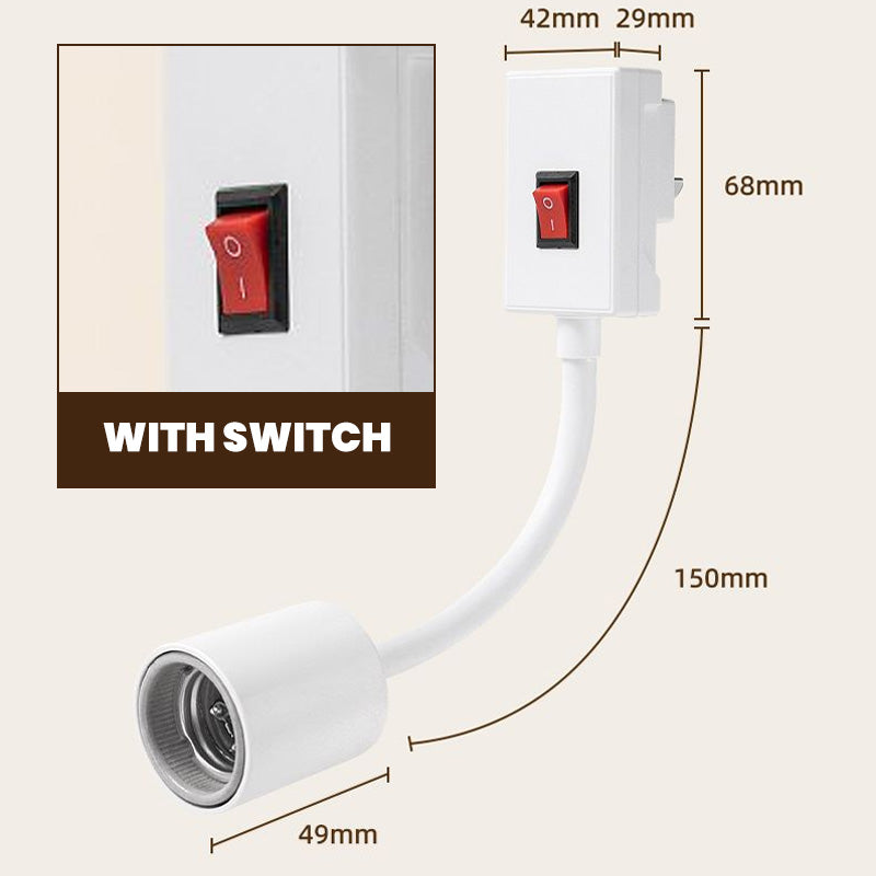 📢📢 Vente flash⚡ : se termine dans 3 heures ! ⏰⏰Douille de lampe de salle de bain haute puissance avec interrupteur