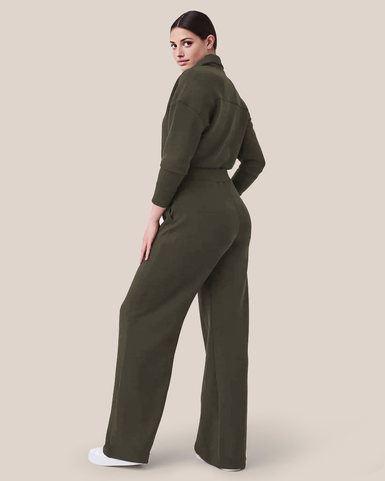 Combinaison à manches longues et jambes larges🔥Achetez 2 livraisons gratuites