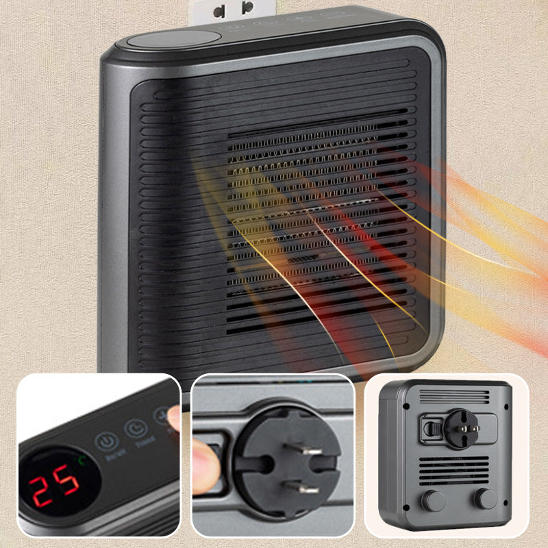 🔥Offre à durée limitée-Chauffage d'appoint 800W à prise murale avec thermostat réglable et minuteri