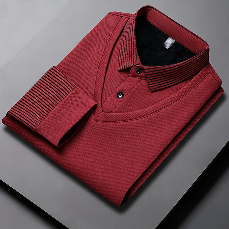 🔥49% DE RÉDUCTION ! 🍂 Chemise à Col Rayé 2 Pièces - Style Automne/Hiver en Coton Respirant et Confortable 👔📦