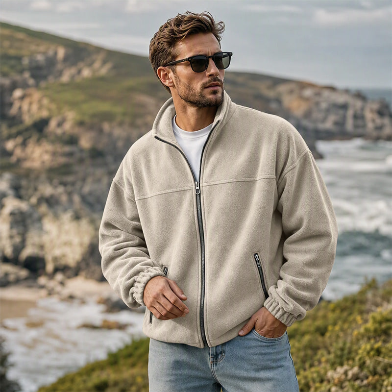 Veste chaude décontractée pour homme à col montant