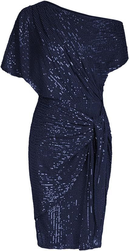 💃✨ ROBE À VOLANTS SCINTILLANTE - Une partie des épaules avec des paillettes, élégante pour les tenues de soirée et les occasions spéciales 🌟