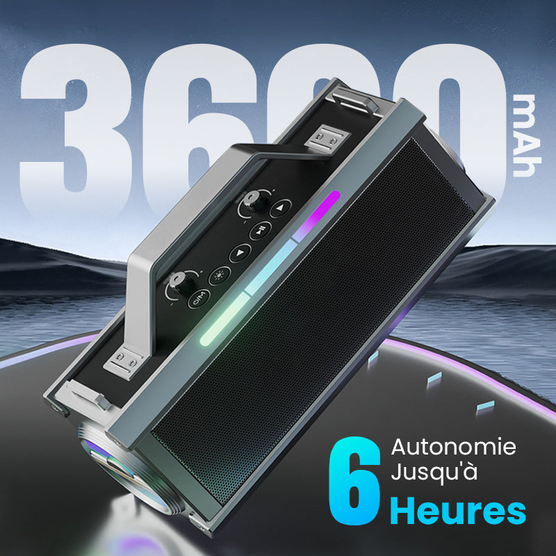 Enceinte Karaoké Bluetooth 200W avec microphone sans fil
