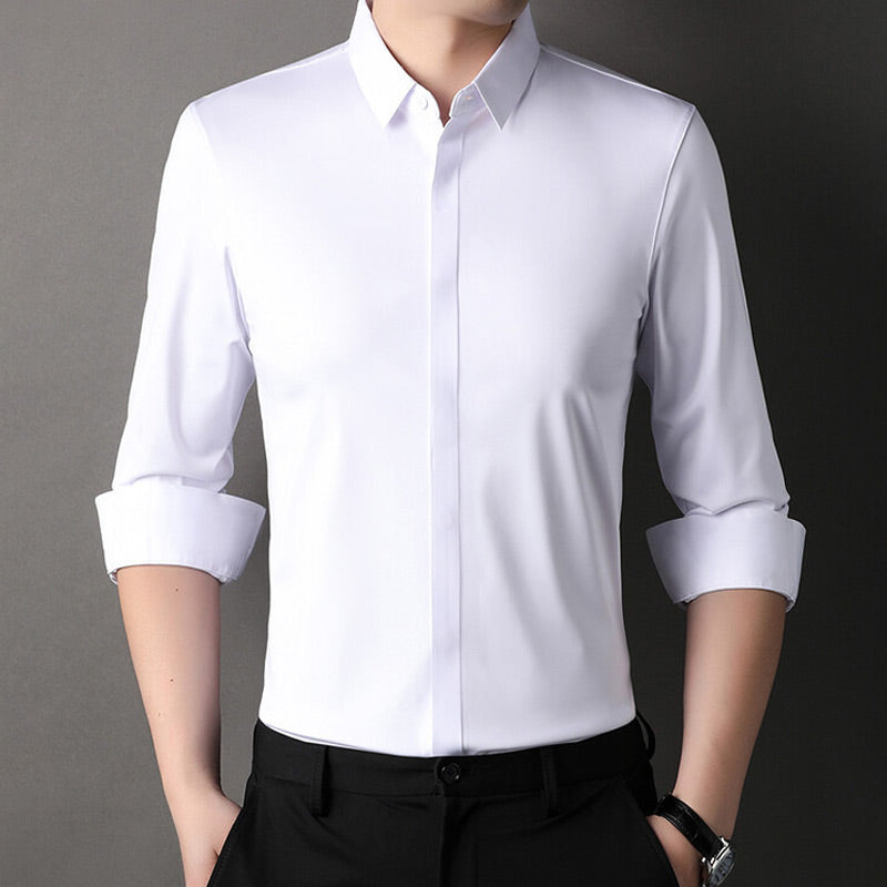 Chemise Habillée Extensible Infroissable pour Hommes🔥【Aucun repassage requis】🔥
