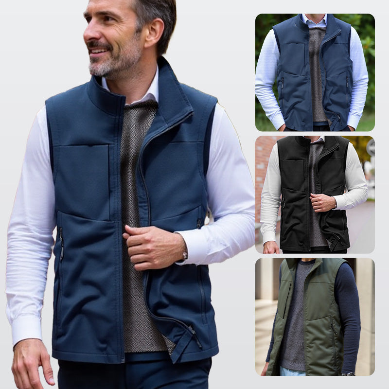 ⏳ Réduction de 50% pour une durée limitée💥Gilet utilitaire imperméable pour hommes