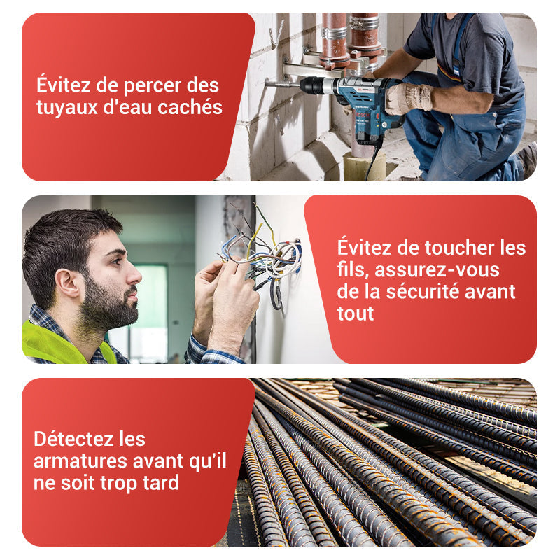 📢📢50 % de réduction !!!⏰Détecteur mural portable multifonction