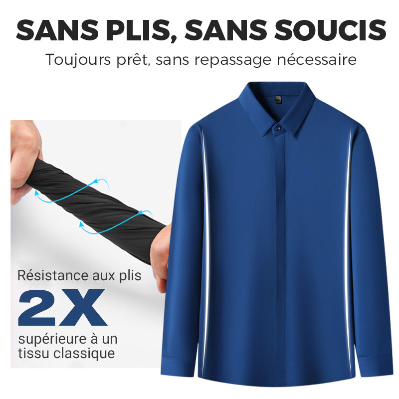 Chemise Habillée Extensible Infroissable pour Hommes🔥【Aucun repassage requis】🔥