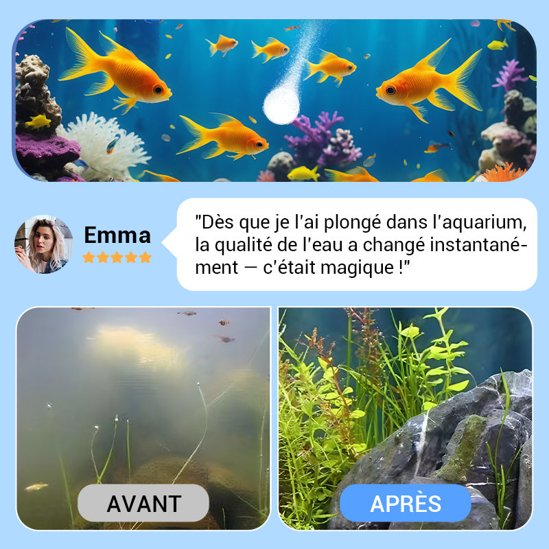 📍Série pour Aquarium🥰Comprimé Puissant de Purification de l'Eau pour Aquarium