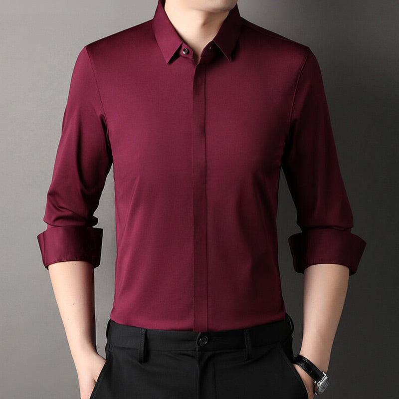 Chemise Habillée Extensible Infroissable pour Hommes🔥【Aucun repassage requis】🔥