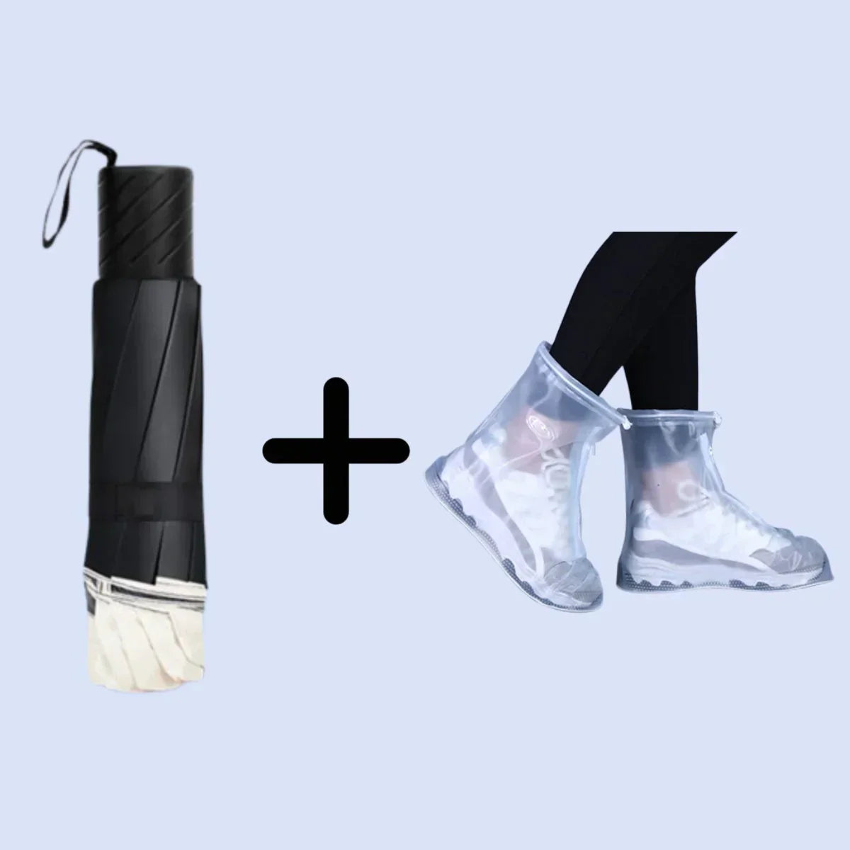 ☔ Grand parapluie pliable et résistant au vent à 12 baleines