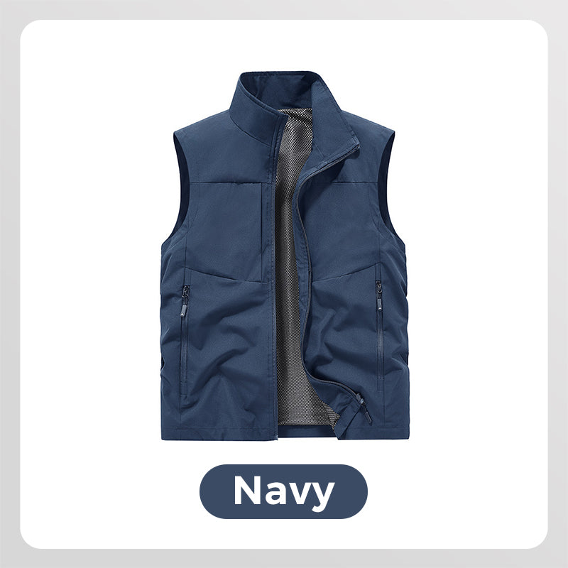 ⏳ Réduction de 50% pour une durée limitée💥Gilet utilitaire imperméable pour hommes