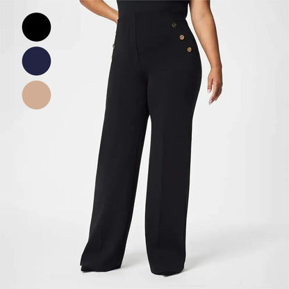 ✨⏳ Nouveautés 2026 — 58 % de réduction pour une durée limitée ⏰ Pantalon large taille haute ultra-extensible pour femmes grandes tailles 👖