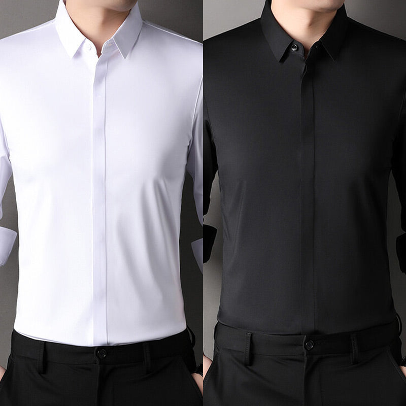Chemise Habillée Extensible Infroissable pour Hommes🔥【Aucun repassage requis】🔥