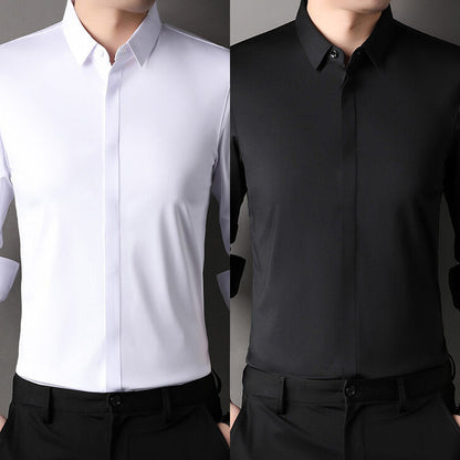 Chemise Habillée Extensible Infroissable pour Hommes🔥【Aucun repassage requis】🔥