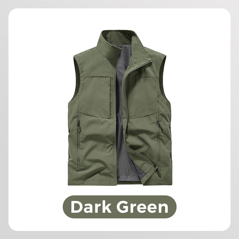 ⏳ Réduction de 50% pour une durée limitée💥Gilet utilitaire imperméable pour hommes