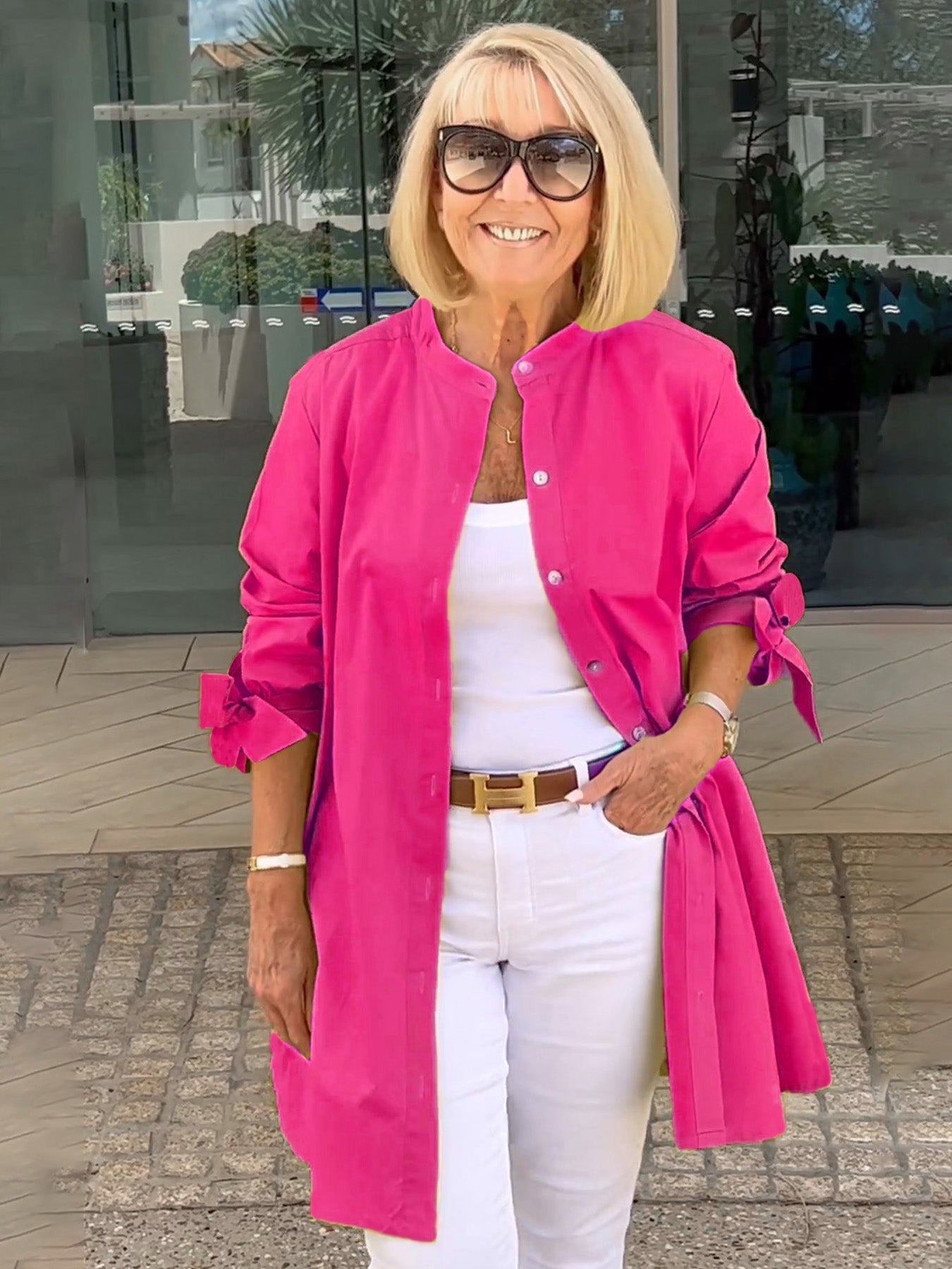 ✨Nouveaux arrivages✨Vestes longues en coton de couleur unie