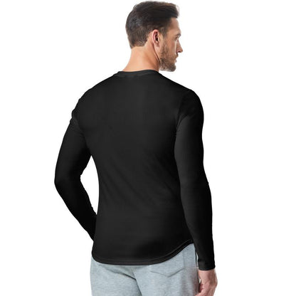 T-shirts longs à col en V et à côtes, manches longues, pour la salle de sport et l'entraînement, vêtements de sport pour homme