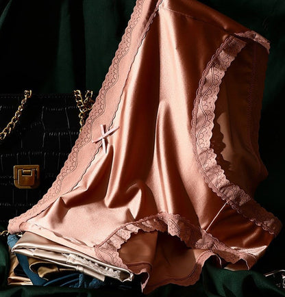 Culotte Gainante Sans Couture en Soie Glacée Satinée de Luxe