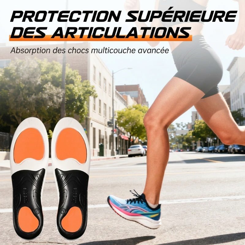 Semelles sport amortissantes avec soutien de la voûte plantaire