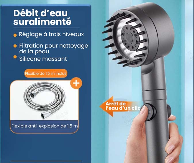🏆🛁Ensemble de pommeau de douche multifonctionnel haute pression🫧