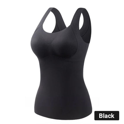 🎊Vente spéciale du Nouvel An🎊Débardeurs thermiques pour femmes avec soutien-gorge intégré