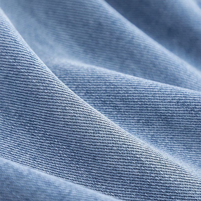 Trench mi-long avec surpiqûres en jean denim✨