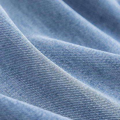 Trench mi-long avec surpiqûres en jean denim✨