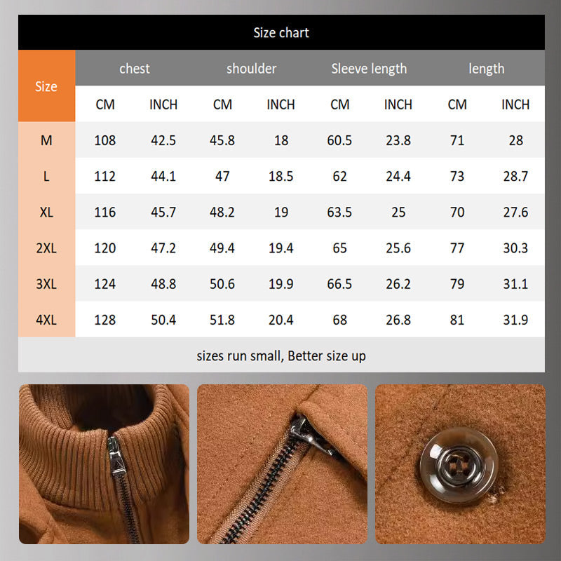 🔥Livraison gratuite🧥MANTEAU HOMME DOUBLE COL🍂Laine Chaude Premium, Coupe Moderne pour Automne-Hiver, Style Élégant Intemporel✨