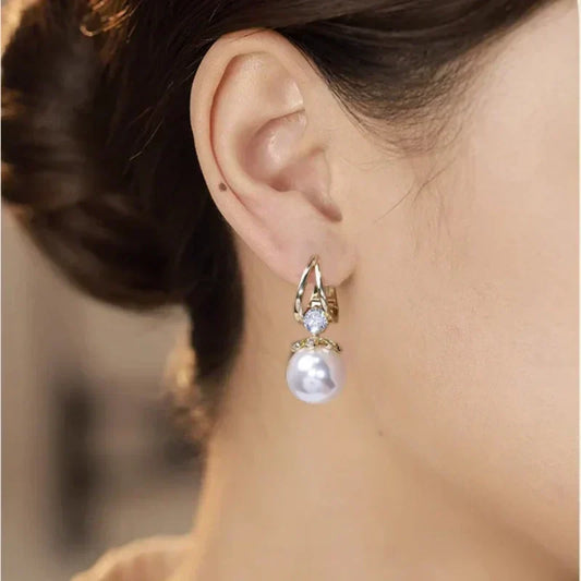 💎60% Réduction✨Boucles d'oreilles pendantes en perles étincelantes pour femmes